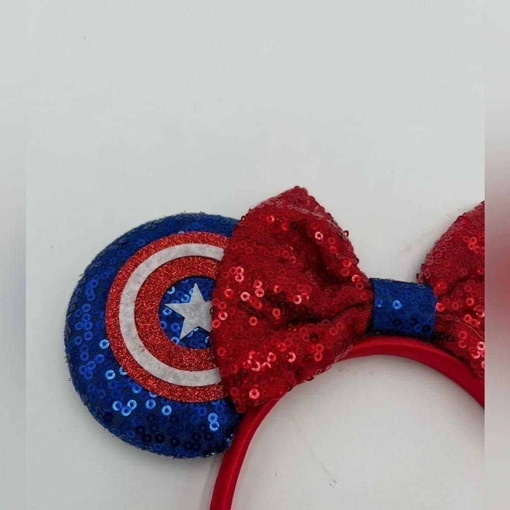 Captain America Minnie Ears Headband NEW